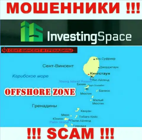 Investing-Space Com базируются на территории - St. Vincent and the Grenadines, остерегайтесь работы с ними
