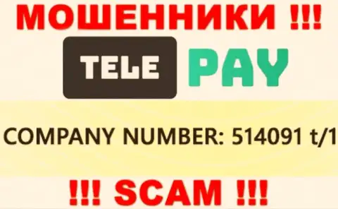 Рег. номер Tele Pay, который представлен ворами у них на онлайн-ресурсе: 514091 t/1