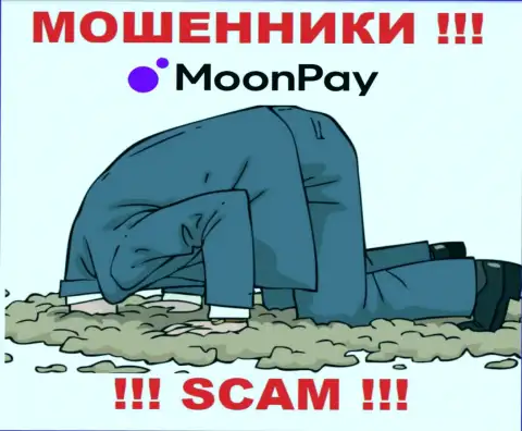 На веб-сайте мошенников Moon Pay нет ни единого слова о регуляторе указанной организации !!!