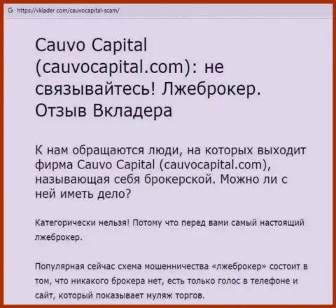 Кауво Капитал - это МОШЕННИКИ и АФЕРИСТЫ !!! Дурачат и отжимают вложенные денежные средства (обзор мошенничества)