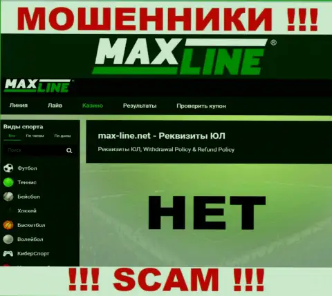 Юрисдикция Max-Line не представлена на сайте организации - это воры !!! Будьте очень внимательны !!!