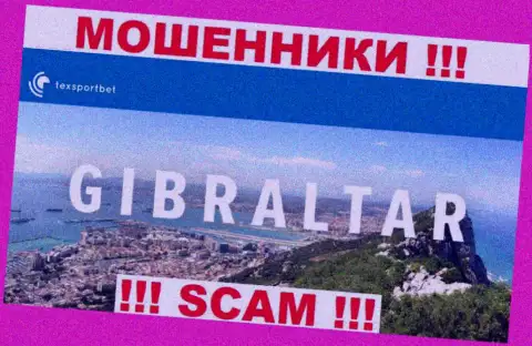 TexSportBet - интернет-мошенники, их адрес регистрации на территории Гибралтар
