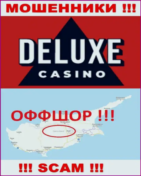 Deluxe Casino - жульническая организация, пустившая корни в офшорной зоне на территории Кипр