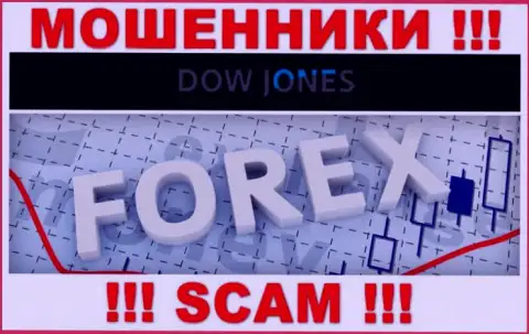 Dow Jones Market говорят своим клиентам, что оказывают свои услуги в области Forex