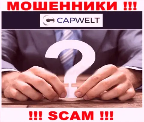 Мошенники CapWelt Com не желают, чтоб хоть кто-то видел, кто же управляет компанией