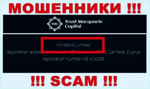 На официальном сайте Trust-M-Capital Com отмечено, что этой компанией руководит Whitebird Limited