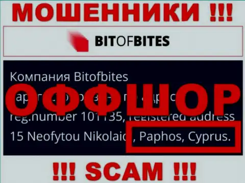 Bit Of Bites - это internet мошенники, их адрес регистрации на территории Кипр