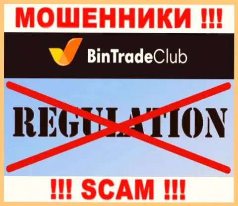 У организации BinTradeClub, на web-сервисе, не показаны ни регулятор их деятельности, ни лицензия