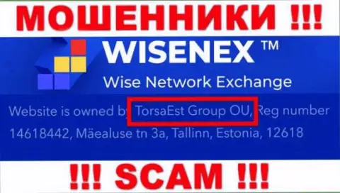 TorsaEst Group OU руководит конторой WisenEx - это МОШЕННИКИ !