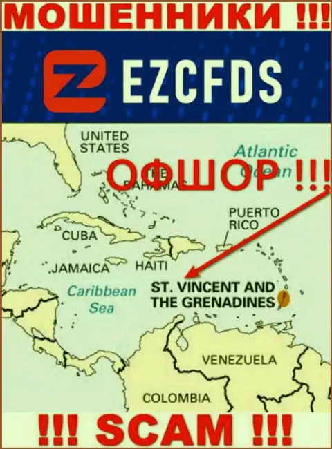 St. Vincent and the Grenadines - офшорное место регистрации жуликов G.W Global solutions LTD, приведенное у них на сайте