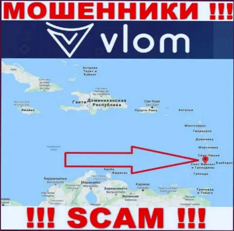 Контора Vlom Com - это интернет махинаторы, отсиживаются на территории Saint Vincent and the Grenadines, а это оффшор