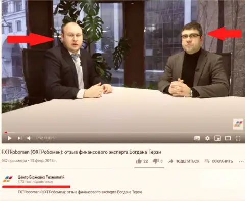 Терзи Б.М. и Богдан Троцько на официальном Ютуб-канале Центр Биржевых Технологий