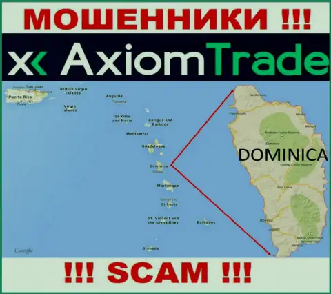 На своем сайте AxiomTrade указали, что зарегистрированы они на территории - Commonwealth of Dominica