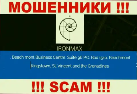 С конторой Iron Max крайне опасно иметь дела, потому что их местонахождение в оффшоре - Suite 96 P.O. Box 1510, Beachmont Kingstown, St. Vincent and the Grenadines