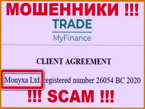 Вы не убережете свои финансовые средства взаимодействуя с компанией ТрейдМай Финанс, даже если у них есть юридическое лицо Monyxa Ltd