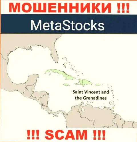 Из организации MetaStocks денежные активы возвратить невозможно, они имеют оффшорную регистрацию - Kingstown, St. Vincent and the Grenadines