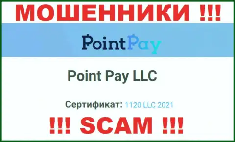 Номер регистрации жульнической конторы Point Pay - 1120 LLC 2021