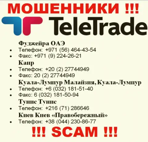 Махинаторы из организации TeleTrade, в поисках наивных людей, названивают с разных номеров телефонов