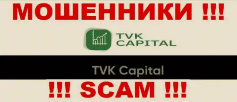 TVK Capital - это юридическое лицо интернет-обманщиков TVK Capital