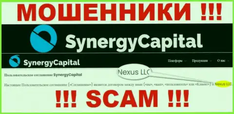 Юр лицо, которое управляет internet махинаторами Synergy Capital - это Nexus LLC