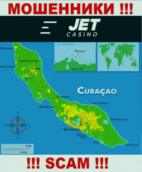 Curaçao - юридическое место регистрации компании JetCasino